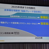 トヨタ自動車 電動車普及に向けた説明会