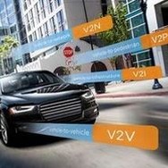 クアルコムのC-V2Xコネクテッドカー技術のイメージ（参考画像）