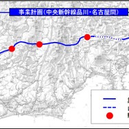 大深度地下を利用する区間の広域図。