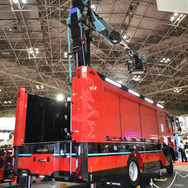 13mブーム付多目的消防ポンプ自動車MVF13海外仕様（東京国際消防防災展2018）