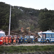 平成30年北海道胆振東部地震（9月8日撮影、北海道厚真町）　(c) Getty Images