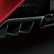 ホンダ NSX カーボンファイバー エクステリアスポーツ パッケージ リアディフューザー、ダーククローム エキゾーストフィニッシャー