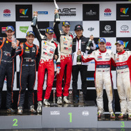 WRC最終戦の表彰式。