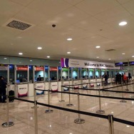 2日前の入場登録会場。写真はBarcelona空港