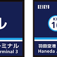 改称される京急空港線2駅の駅名標イメージ。