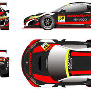2019シリーズに参戦する34号車「Modulo KENWOOD NSX GT3」の新しいカラーリング