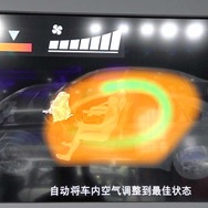 内気循環で車内の空気を浄化し、1分ほどで車内はクリーンになる