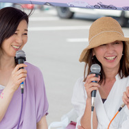 まるも亜希子さん（左）、松崎祐子さん（筑波サーキット・カーフェスティバル2019）