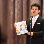発表会に出席した週刊少年ジャンプ中野博之編集長