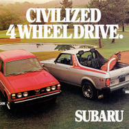 1978年に発売されたBRATの広告、“Civilized 4 Wheel Drive”。