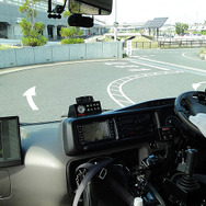 埼玉工業大学の自動運転バス、本庄早稲田駅前の行動で自動運転レベル3デモ走行（2019年9月29日）