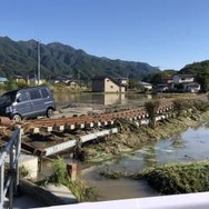 10月23日時点の被災状況。津軽石～払川間の第1釜石街道踏切付近。