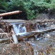 10月23日時点の被災状況。土砂流入や道床流出が発生している普代～白井海岸間。