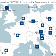ACEAが公表している新型コロナウイルスが欧州自動車生産に与えている影響を示す図