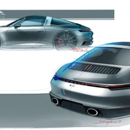 992型・911タルガ（2020年）開発スケッチ