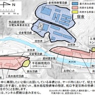 リニア静岡工区千石ヤードにおける工事状況と準備再開内容。