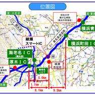 綾瀬スマートインターチェンジの位置図