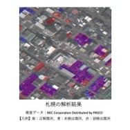 今回開発したプログラムを使った衛星データの解析結果（札幌）