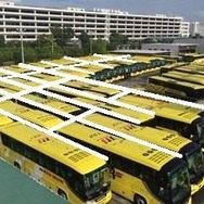 60台のバスで作る巨大バス迷路（イメージ）