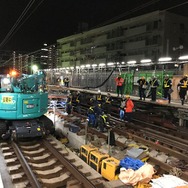 深夜時間帯における相鉄の作業。終電繰上げにより、作業準備時間の前倒しと実作業時間の拡大が図られる。