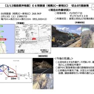 常磐道・相馬IC～新地ICのり面崩落（2月14日15時00分現在）