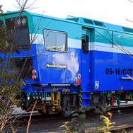 京葉臨海鉄道市原分岐付近に留置されていた保線用車両（2月14日）