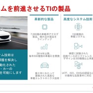 TI製品の約20％が車載関連製品で、日本はその重要度が高い国のひとつ