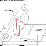 ホンダ ジャイロ e: ディメンジョン、ライディングポジション