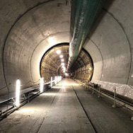 土砂流入前の野田追トンネル北工区坑内。2020年12月。