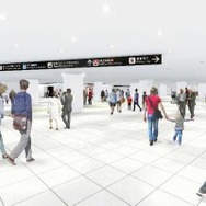 大阪駅前地下空間（大阪駅前地下道東広場）の更新後のイメージ。