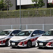 東京2020大会公式車両：7月21日、オリンピック選手村入り口付近