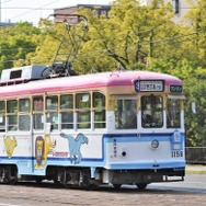 1150形1156号。1955年製で神戸市電時代も同形を名乗っていた。広島電鉄へは7両が譲渡された。