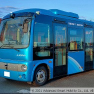 自動運転システムを搭載した小型バス
