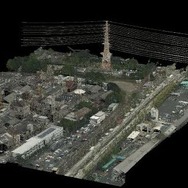 自律飛行に使用される3Dマップのイメージ。