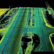 ハンズフリーの部分自動運転が可能なキャデラックのスーパー・クルーズのライダー（LiDAR）画像のイメージ