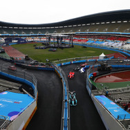 韓国戦のコースは、一部がオリンピックスタジアム内にも設けられた