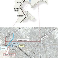 札樽トンネル札幌工区の位置。