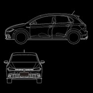 VW ポロ GTI 三面図イメージ