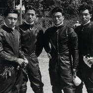 マン島TT参戦ライダー（1959年）左から：鈴木淳三選手、谷口尚巳選手、鈴木義一選手、田中楨助選手