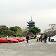 東寺に集まったCOPPA DI KYOTOの参加車たち