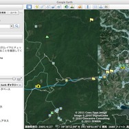 インターナビの通行実績情報を、通行可能な道路の参考情報としてGoogleEarth上に公開 