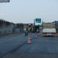 一般車両の通行止めが解除された直後の東北自動車道（3月29日）