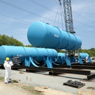 東京電力福島第一原子力発電所でのタンク施設作業（6月9日）