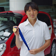 なでしこジャパン矢野選手が三菱自動車に凱旋報告