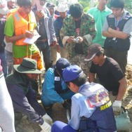 タイの洪水被害で、国交省派遣のポンプ車は排水作業を行なった