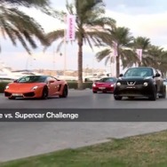 日産 ジューク-R と3台のスーパーカーによるレース（動画キャプチャー）