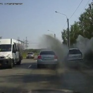 ロシアで起きた2台のトヨタ車による交通トラブルの一部始終