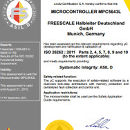 ISO 26262機能安全規格の合格証