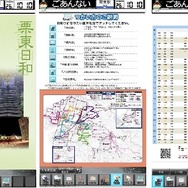 栗東駅と手原駅に設置されるデジタルサイネージの表示例