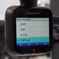 WVGA（800×480）・720p・1080pから選ぶことができる。リアカメラ（オプション）も同時接続した場合は前後とも720pのみ。